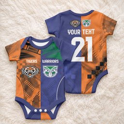 Custom Warriors-Tigers Baby Onesie Together Sporty Style