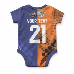 Custom Warriors-Tigers Baby Onesie Together Sporty Style
