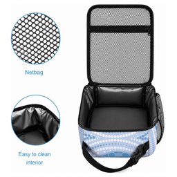 Aussie Nurse Lunch Bag Blue Stethoscope Coquette Bow Aboriginal Dot Art