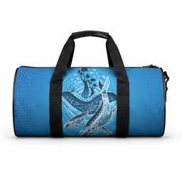Aboriginal Ocean Whale Duffle Bag Dot Art Dreamtime Tree of Life
