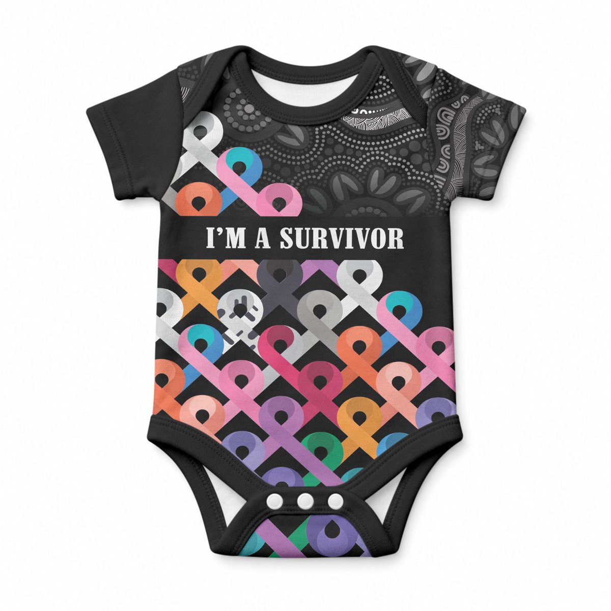 Australia Cancer Survivor Personalised Baby Onesie I’m A Survivor All Cancer