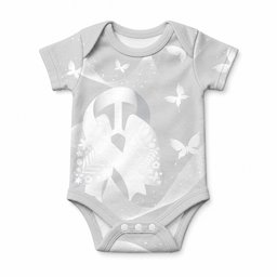 Australia Lung Cancer Support Personalised Baby Onesie Butterfly Ribbon Art