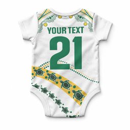 2026 Autumn Rugby Nations Australia Custom Baby Onesie Indigenous Turtle Aboriginal Dot Art