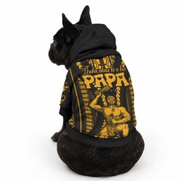 Aotearoa Father's Day Gift For Dad Pet Hoodie Aroha Ahau Ki A Koe Papa - Gold Maori Style Pattern