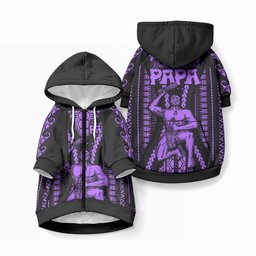 Maori Fathers Day New Zealand Pet Hoodie Aroha Ahau Ki A Koe Papa - Purple