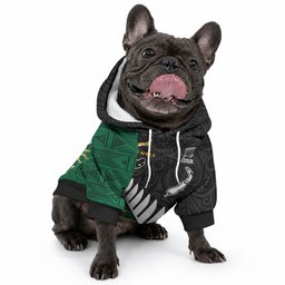 South Africa and Aotearoa Rugby Pet Hoodie Springboks Black Fern Maori Vibe