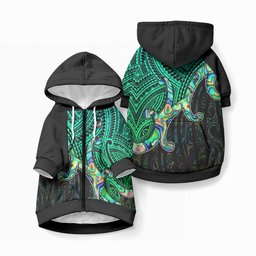 Aotearoa Papua Shell Pet Hoodie Maori Tribal Pattern