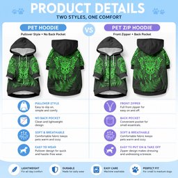 New Zealand Maori Rugby Personalised Pet Hoodie Silver Fern All Black Mix Ta Moko Green Style