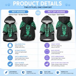 Personalised New Zealand Te Reo Maori Pet Hoodie Kia Kaha Maori Language Week Green Style