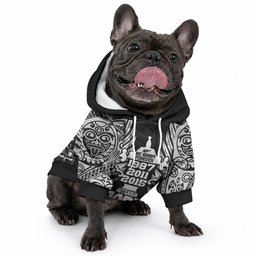 Custom New Zealand Maori Rugby Pet Hoodie Black Haka Dance With NZ Champions History