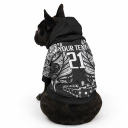 Custom New Zealand Maori Rugby Pet Hoodie Black Haka Dance With NZ Champions History