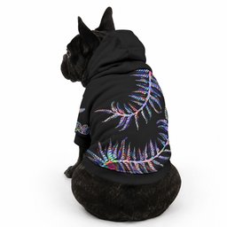 New Zealand Pet Hoodie Aotearoa Silver Fern Mixed Papua Shell Purple Vibe