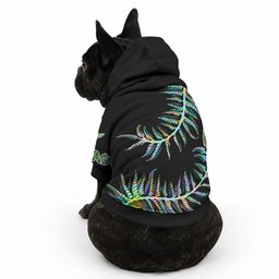 New Zealand Pet Hoodie Aotearoa Silver Fern Mixed Papua Shell Green Vibe