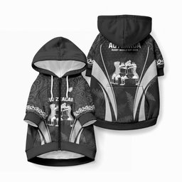 New Zealand Aotearoa Rugby Pet Hoodie Haka Dance Mixed Silver Fern Sporty Style