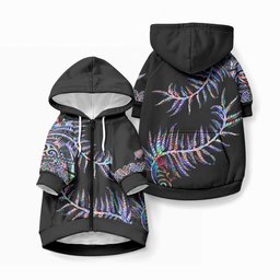 New Zealand Pet Hoodie Aotearoa Silver Fern Mixed Papua Shell Purple Vibe