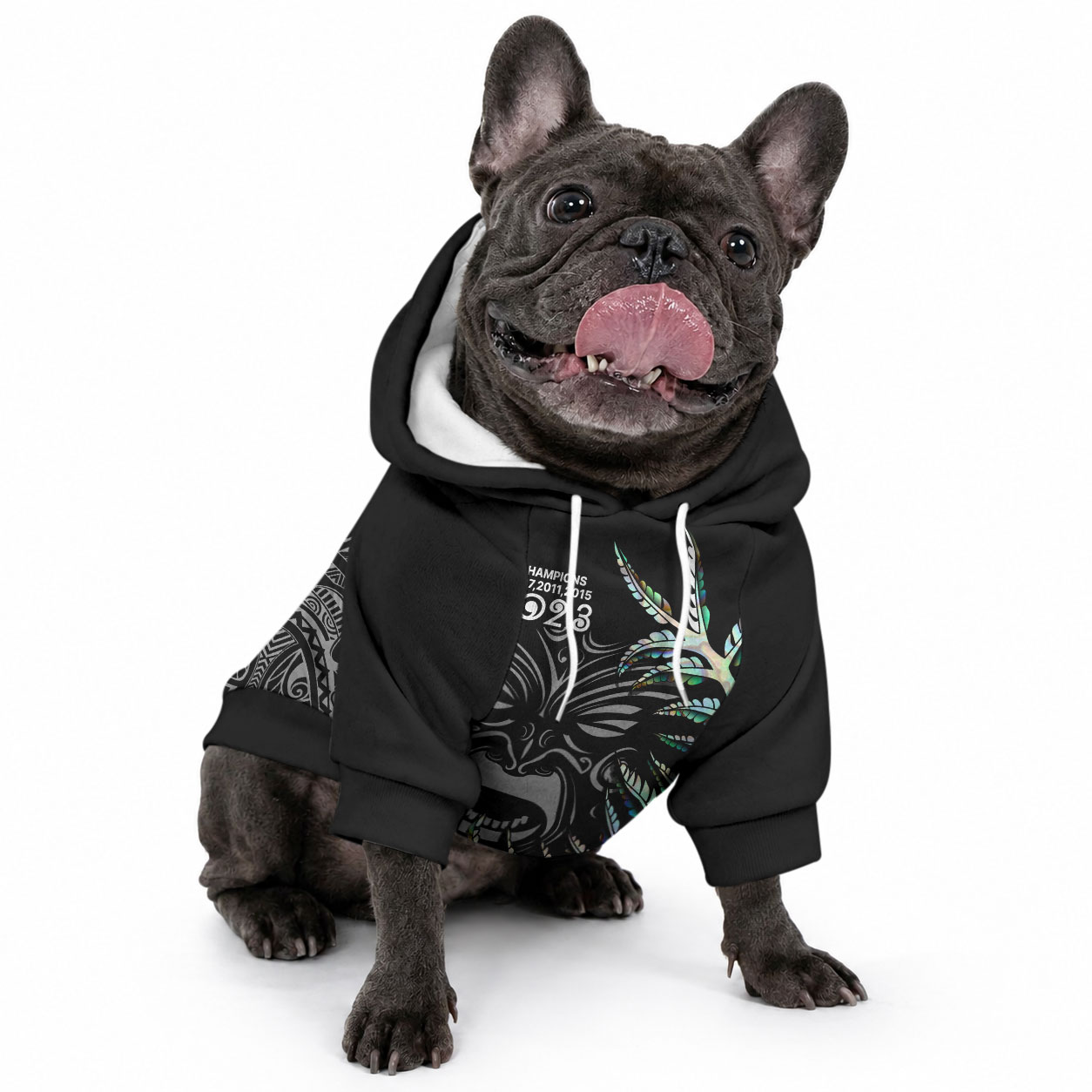 New Zealand Maori Rugby Pet Hoodie NZ Black Fern Champions History With Papua Shell