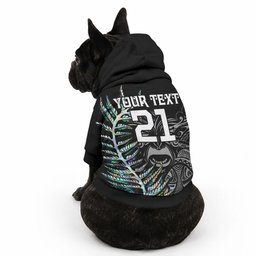 Custom New Zealand Maori Rugby Pet Hoodie NZ Black Fern Champions History With Papua Shell