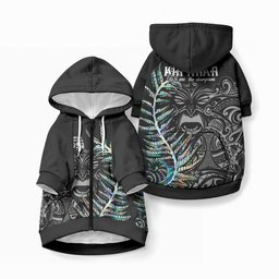 New Zealand Maori Rugby Pet Hoodie NZ Black Fern Champions History With Papua Shell