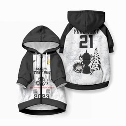 Custom New Zealand South Africa Rugby Pet Hoodie History Commemorative World Cup Winners Unique