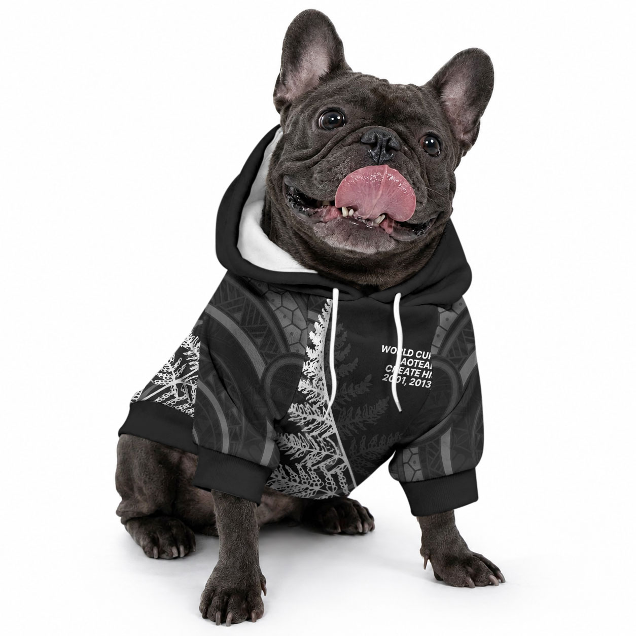 New Zealand Black Fern 7s Pet Hoodie History World Cup Sevens