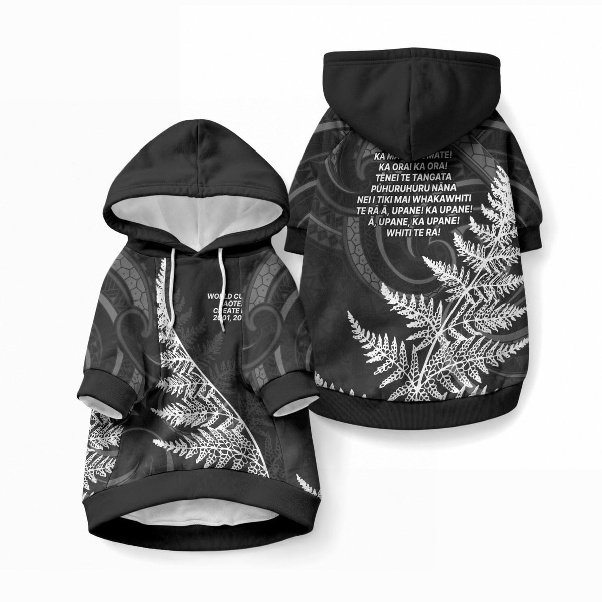 New Zealand Black Fern 7s Pet Hoodie History World Cup Sevens