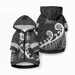 Kia Mau Ki To Ukaipo Pet Hoodie Te Reo Maori Koru Fern Art