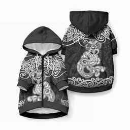 Te Reo Maori Tiki Inspired Art Pet Hoodie