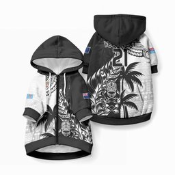 Custom Fiji New Zealand Pet Hoodie Maori mix Tapa Pattern Version