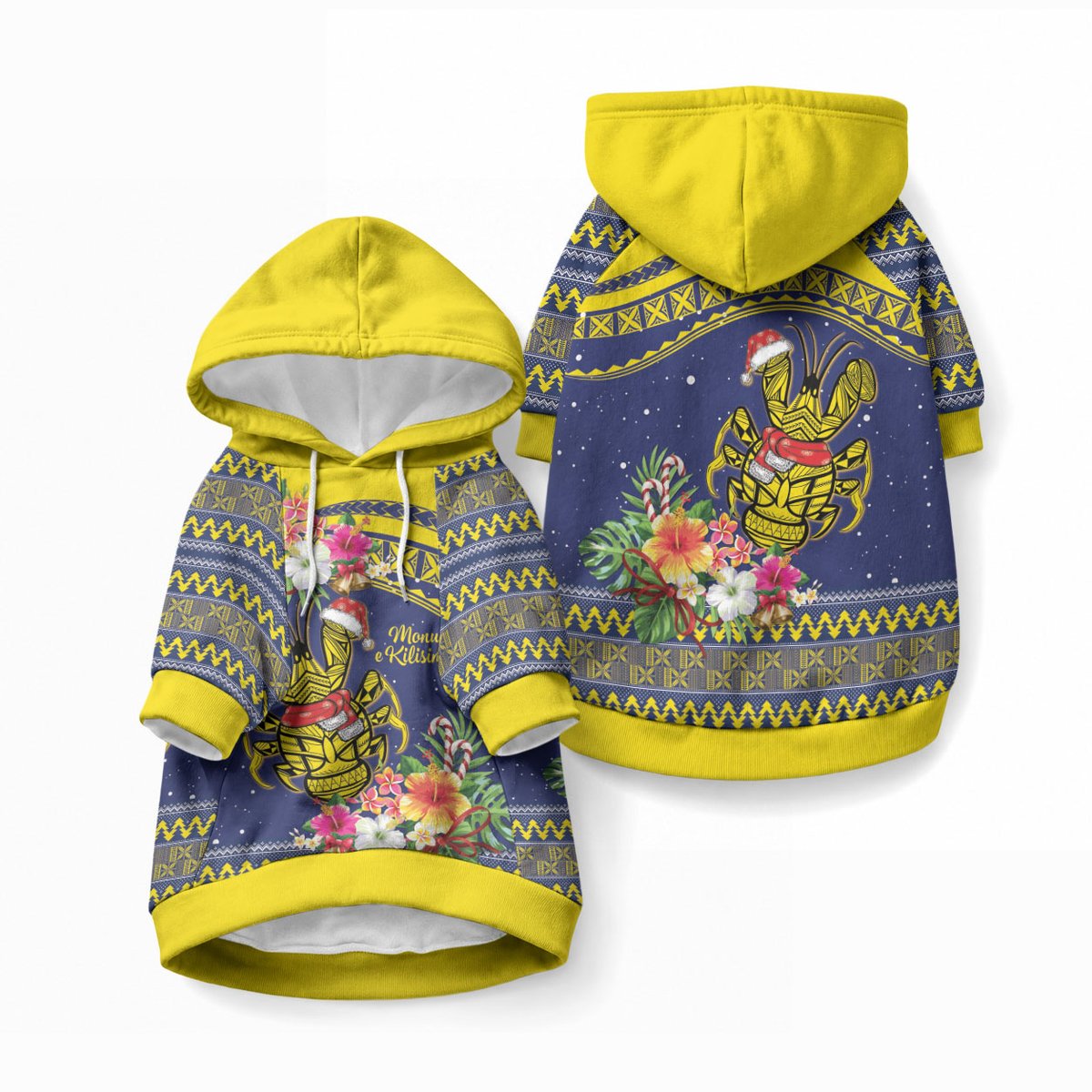 Monuina e Kilisimasi Niue Christmas Pet Hoodie Niuean Tribal Pattern