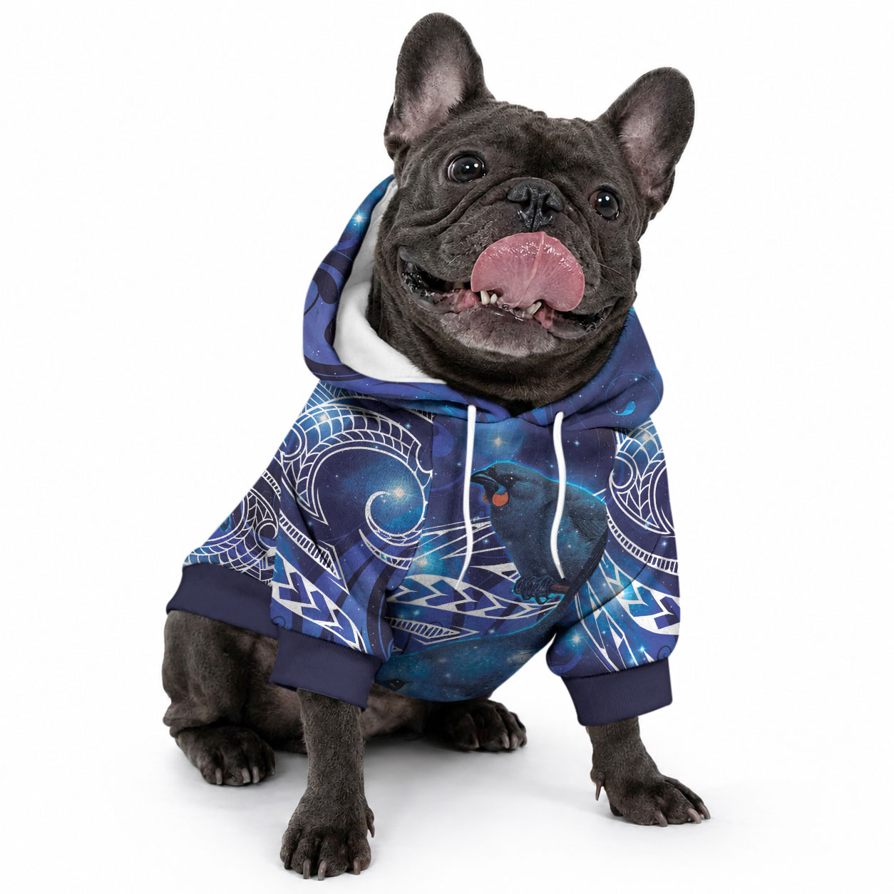 North Island Kokako and South Island Kokako Pet Hoodie New Zealand Native Bird with Galaxy Vibe