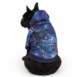 North Island Kokako and South Island Kokako Pet Hoodie New Zealand Native Bird with Galaxy Vibe