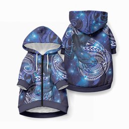 North Island Kokako and South Island Kokako Pet Hoodie New Zealand Native Bird with Galaxy Vibe
