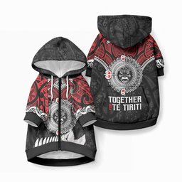Aotearoa and Tonga Mo Te Tiriti Pet Hoodie New Zealand Honour The Treaty Ake!Ake!Ake!