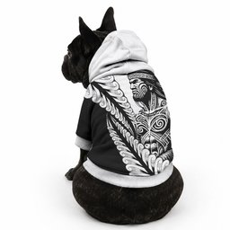 Koru Fern New Zealand Maori Tribal Warrior Pet Hoodie