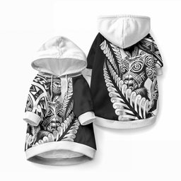 Koru Fern New Zealand Maori Tribal Warrior Pet Hoodie