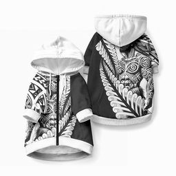 Koru Fern New Zealand Maori Tribal Warrior Pet Hoodie