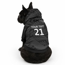 New Zealand Cricket Custom Pet Hoodie Potae Pango Black Fern Pattern