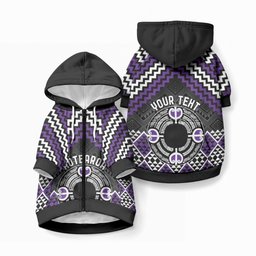 Personalised Aotearoa Niho Taniwha Motif Pet Hoodie Violet Style