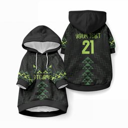 Custom New Zealand Maori Koru Koiri Motif Pet Hoodie