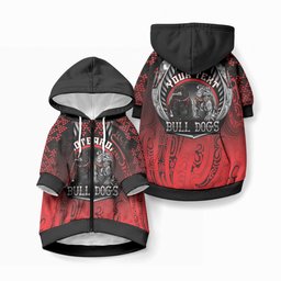 Aotearoa Bulldog Personalised Pet Hoodie Maori Kowhaiwhai Motif