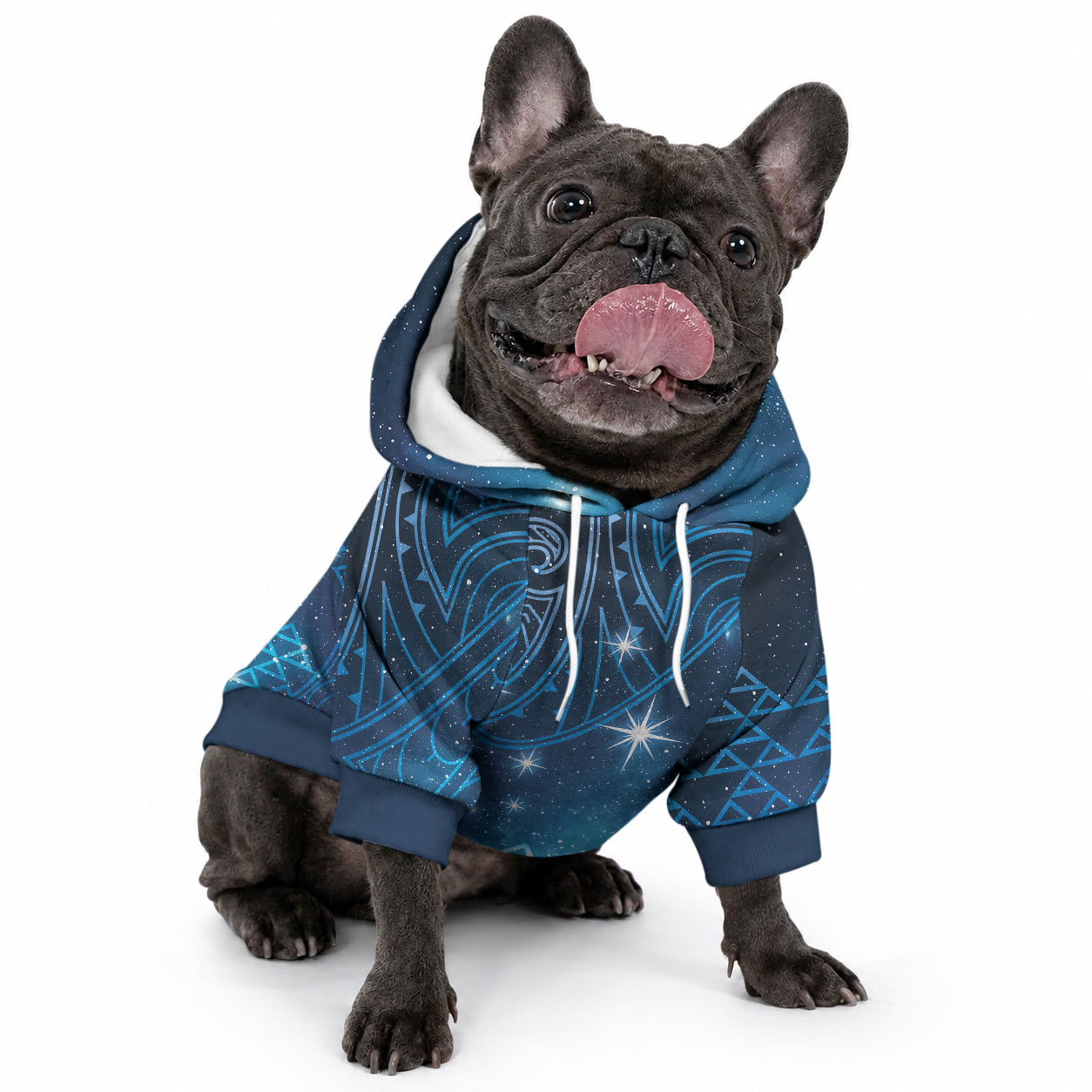 New Zealand Matariki Pet Hoodie Taniko Aramoana With Maori Galaxy Sky Night