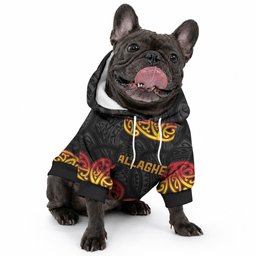 New Zealand Maori Rugby Pacific Custom Pet Hoodie Rangatira Maori Kowhaiwhai Pattern