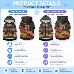 New Zealand Maori Rugby Pacific Custom Pet Hoodie Rangatira Maori Kowhaiwhai Pattern