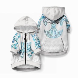Queensland Maori Kiwi Personalised Pet Hoodie Ma Kakariki Papua Shell Maori Tribal Tattoo