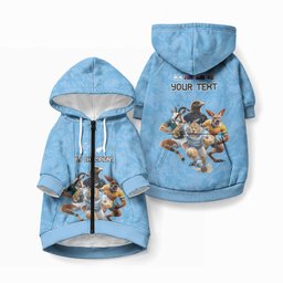 Custom Rugby Southern Hemisphere Pet Hoodie Argentina AUNZ South Africa Mascot Blue