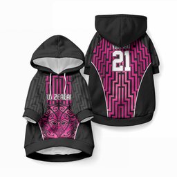 Custom Basketball New Zealand Pet Hoodie Pink Maori Ta Moko Indigenous