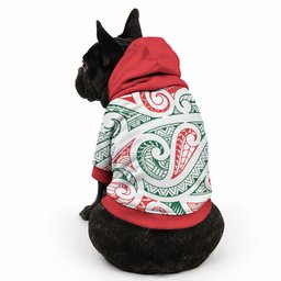 New Zealand Kowhaiwhai Christmas Pet Hoodie Traditional Maori Koru Pattern