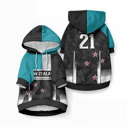 Custom NZ Cricket Pride Pet Hoodie Silver Fern Fan Supporter Apparel