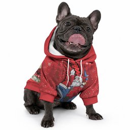 Funny Santa Riding Shark Pet Hoodie Polynesian Tribal Christmas Spirit