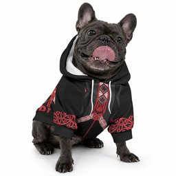 Toitu Te Tiriti Waitangi Pet Hoodie Black Wharenui House